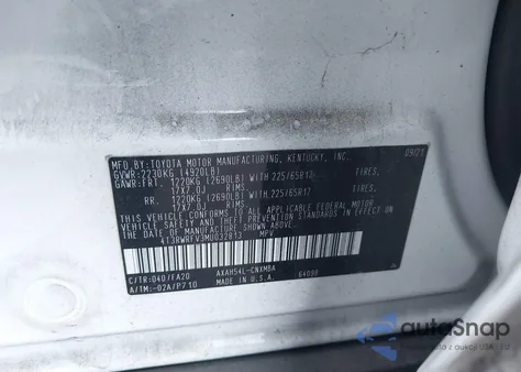 2021 Toyota Rav4 Hybrid Xle from USA, damaged, VIN 4T3RWRFV3MU032813